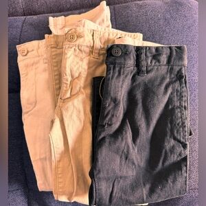 Boys GAP size 6 chinos/pants in EUC (colors: black, light khaki and dark khaki)